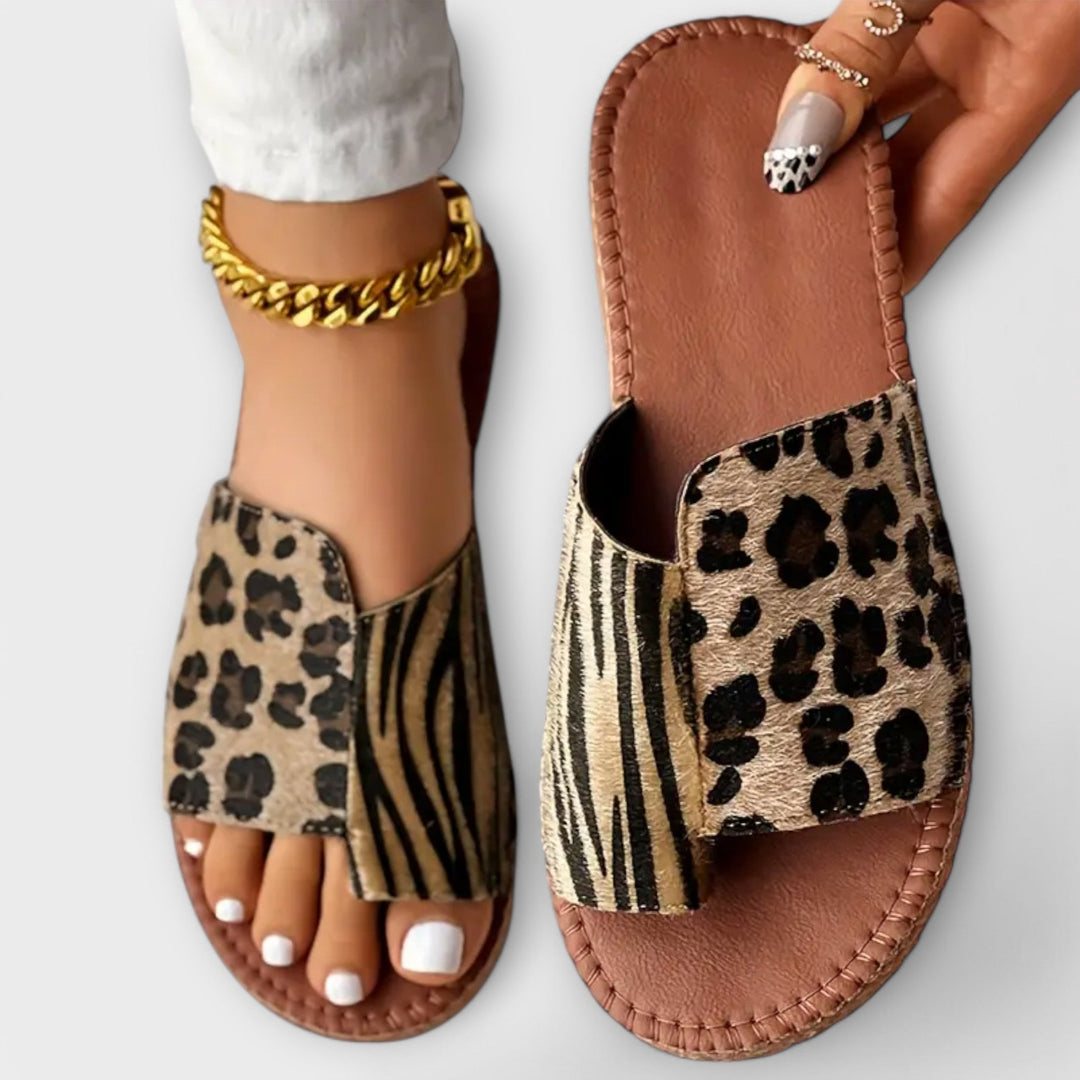 Emily & Isabella Brooks | Flip Flops, Leopard Pattern, Dual Color
