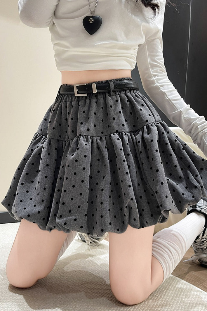 Emily & Isabella Brooks | Black Belted Tulle Mini Skirt
