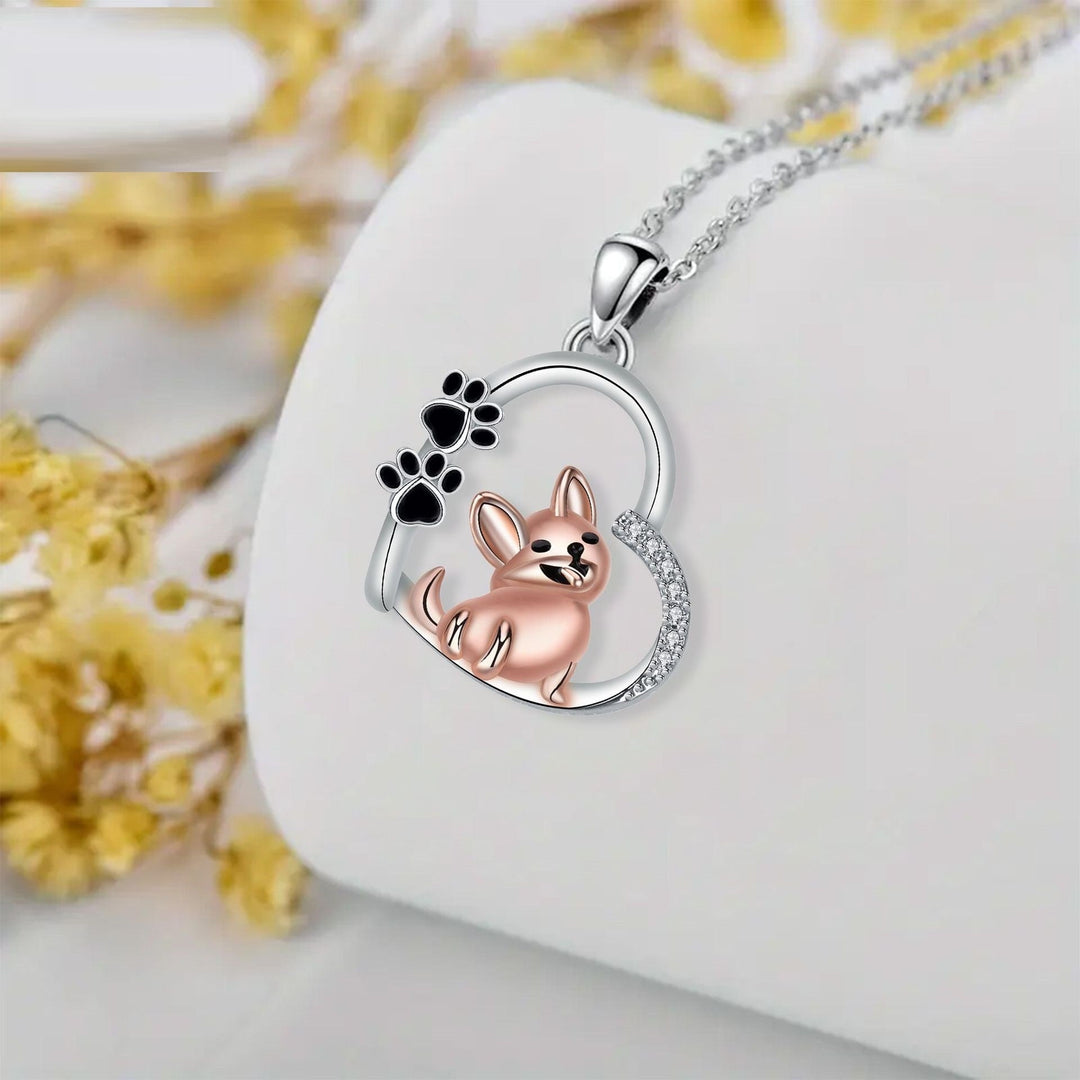 Emily & Isabella Brooks | Heart-shaped Dog Pendant Necklace