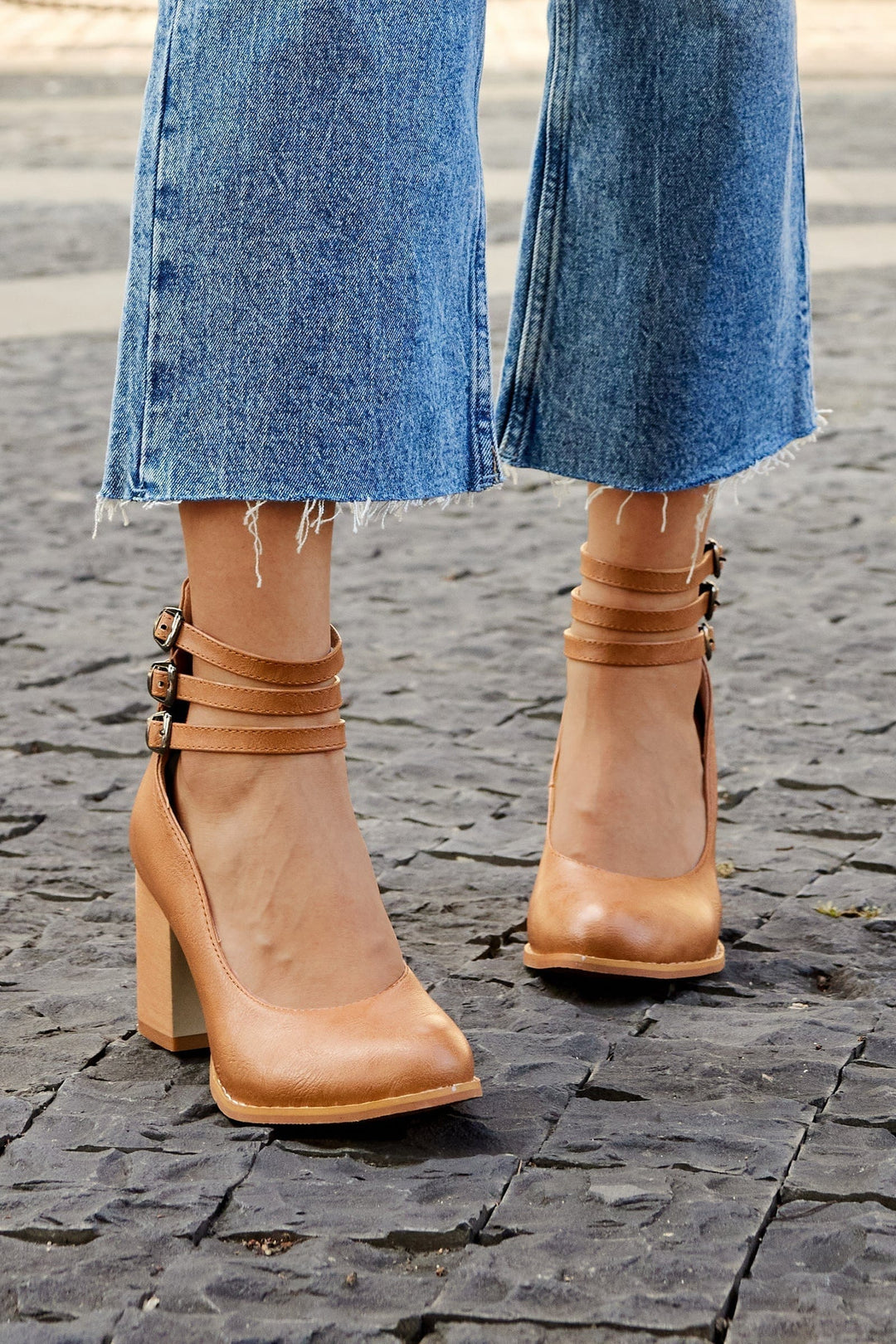 Emily & Isabella Brooks | Triple Buckle Heels