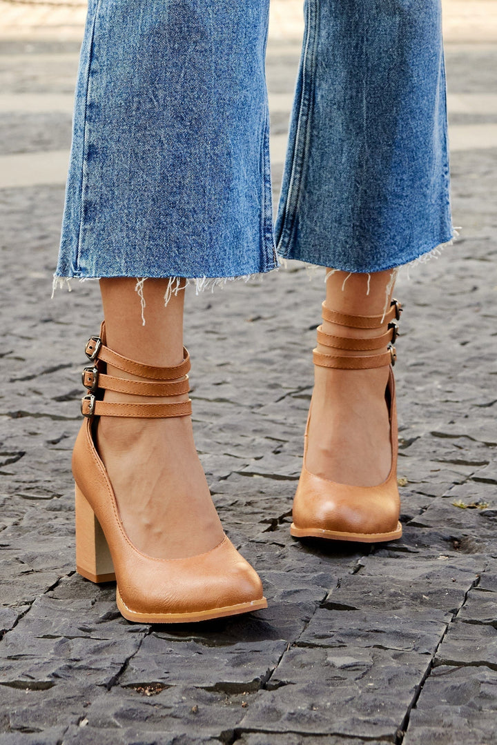 Emily & Isabella Brooks | Triple Buckle Heels
