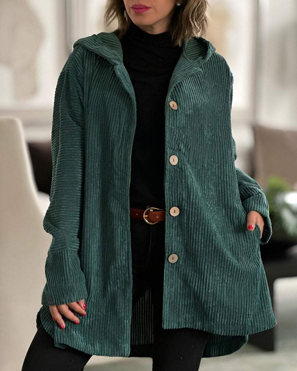 Emily & Isabella Brooks | Corduroy Jacket with Hood