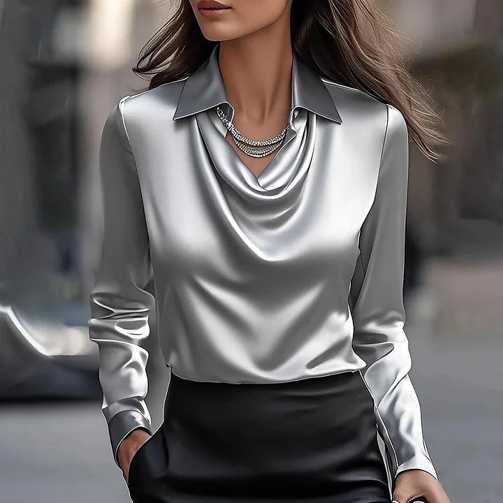Emily & Isabella Brooks | Elegant Satin Blouse