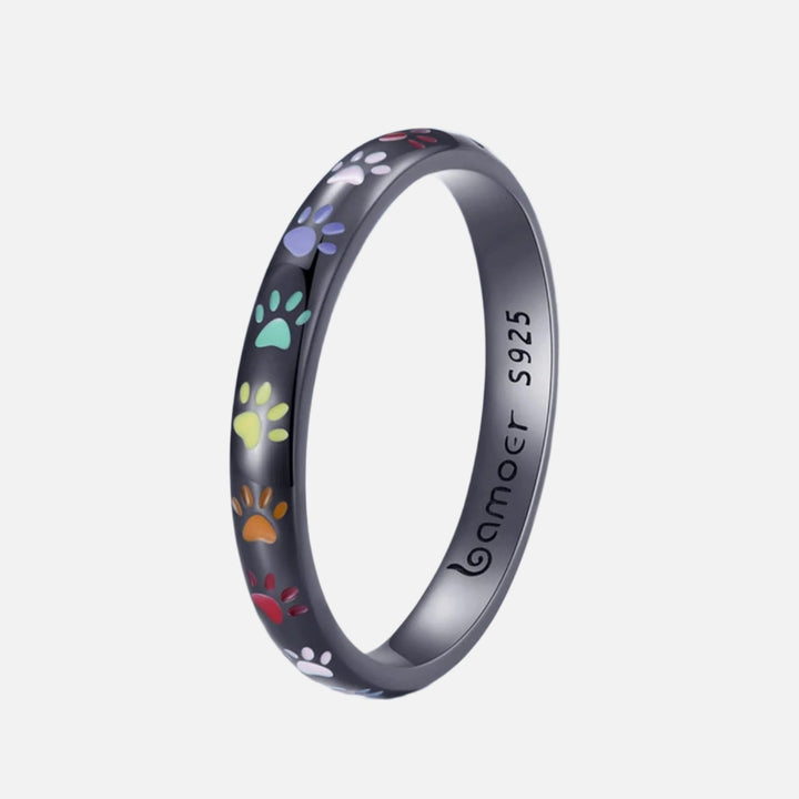 Emily & Isabella Brooks | Sterling Silver Ring with Paw Design