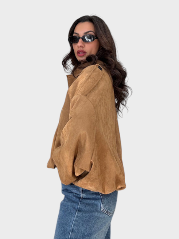 Emily & Isabella Brooks | Suede bomber jacket