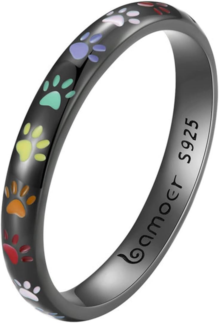 Emily & Isabella Brooks | Sterling Silver Ring with Paw Design