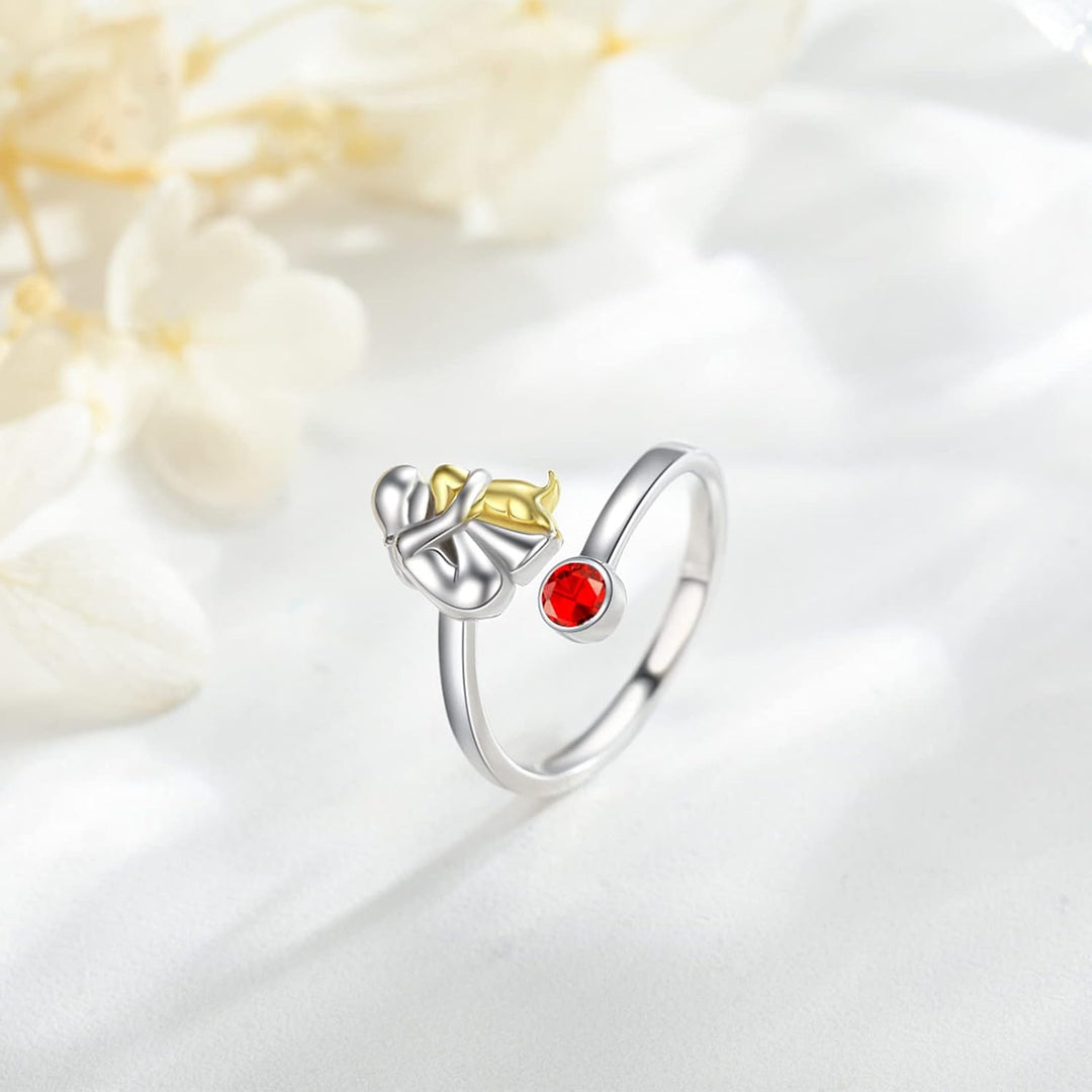 Emily & Isabella Brooks | Sterling Silver Adjustable Dog and Girl Ring