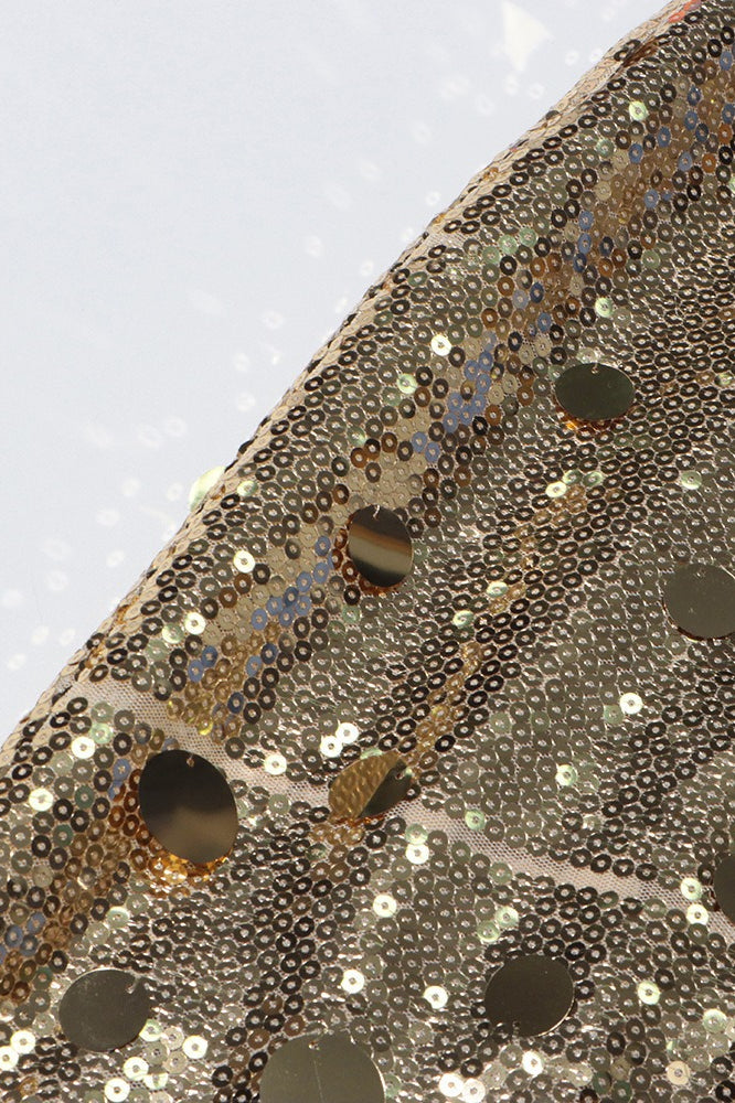 Emily & Isabella Brooks | High Waist Sequin Panel A-Line Maxi Skirt