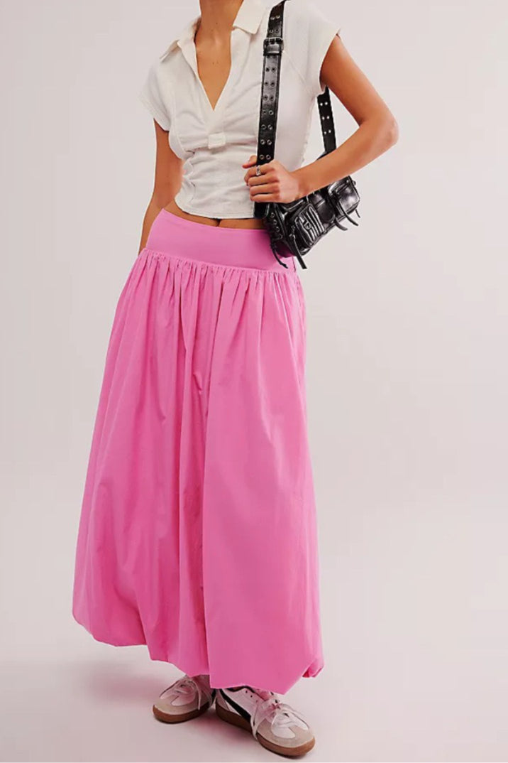 Emily & Isabella Brooks | Pocket Smocked Elastic Waist Lantern Skirt