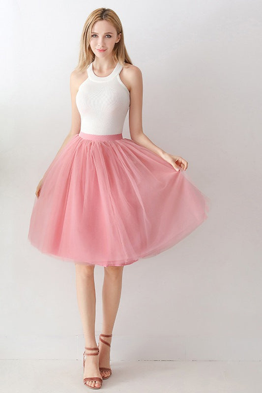 Emily & Isabella Brooks | High Waist Tulle Puff Mini Skirt