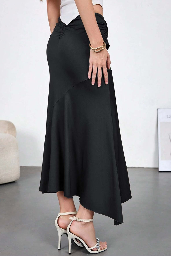 Emily & Isabella Brooks | High Waist Bodycon Skirt in Wood Veneer