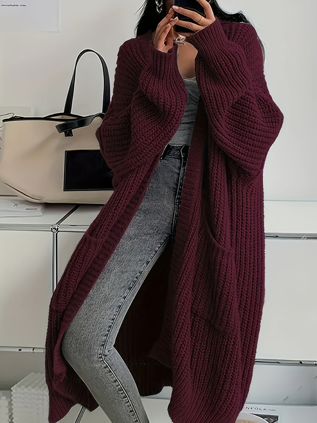 Emily & Isabella Brooks | Longline Cardigan in Cozy Fabric