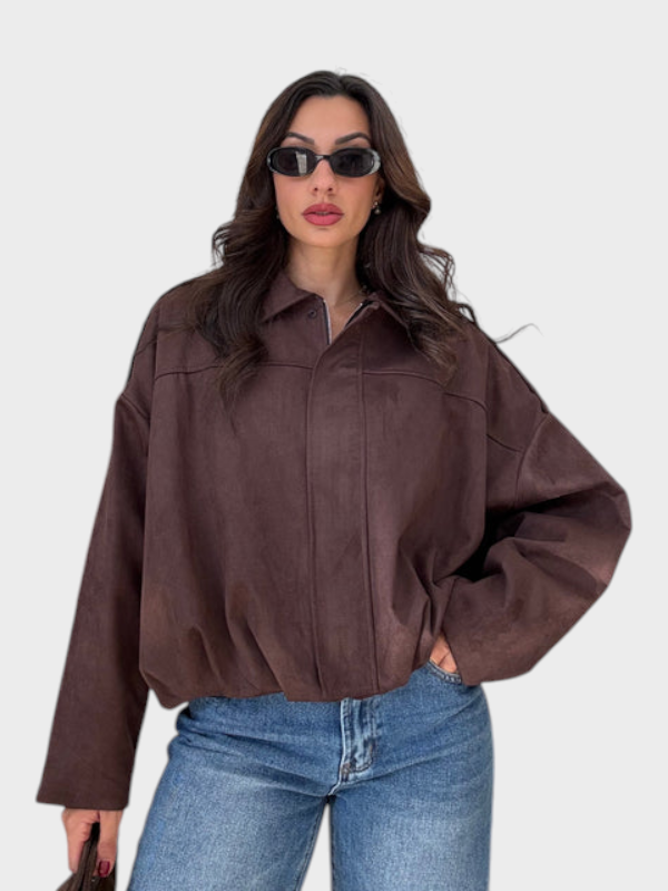 Emily & Isabella Brooks | Suede bomber jacket