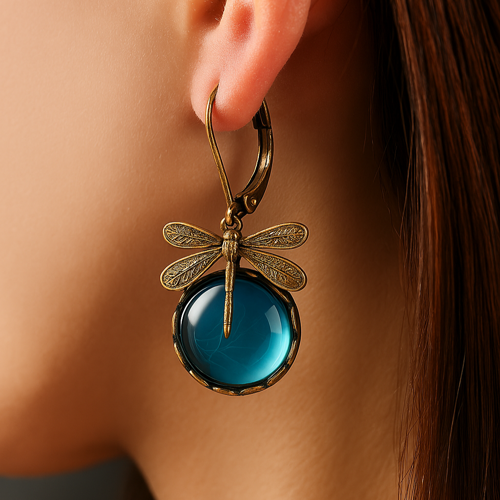 Emily & Isabella Brooks | Spherical Earrings in Antique Gold