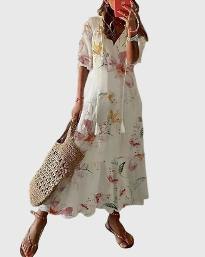 Emily & Isabella Brooks | Boho Vintage Summer Maxi Dress
