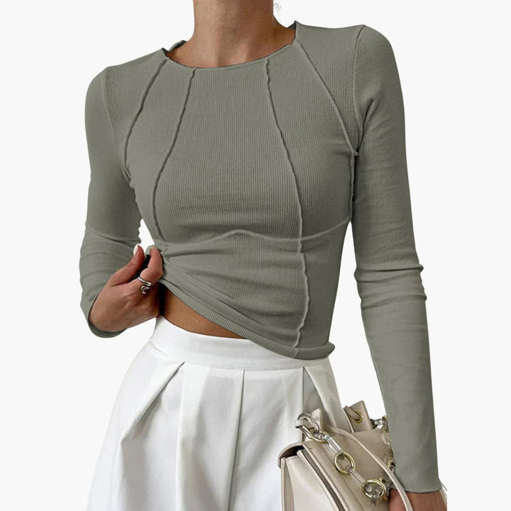 Emily & Isabella Brooks | Sculpted Seam Long Sleeve Top