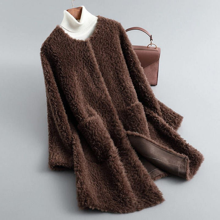 Emily & Isabella Brooks | Shearling coat with wool lining
