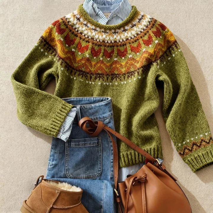 Emily & Isabella Brooks | Classic Vintage Knit Sweater