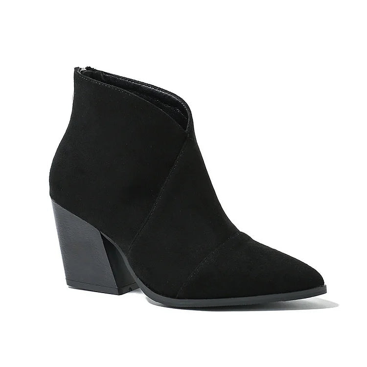 Emily & Isabella Brooks | Pointed Ankle Boot in Black