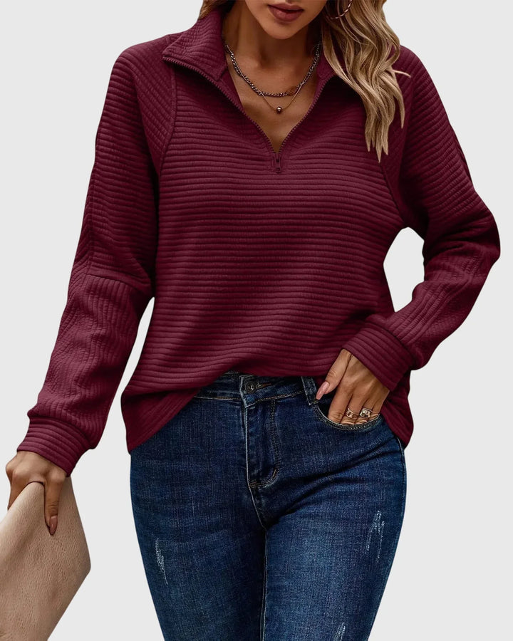 Emily & Isabella Brooks | Elegant Half-Zip Sweater