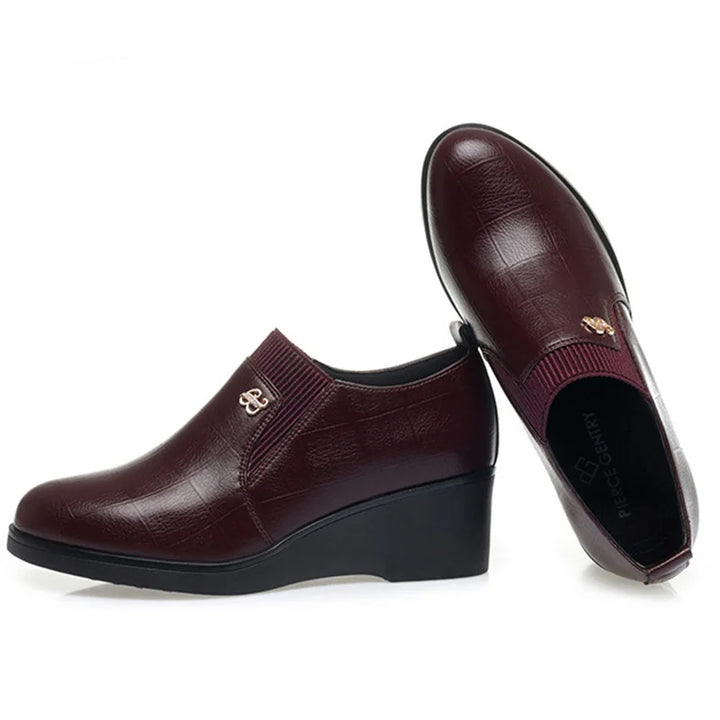 Emily & Isabella Brooks | Leather Wedge Shoes