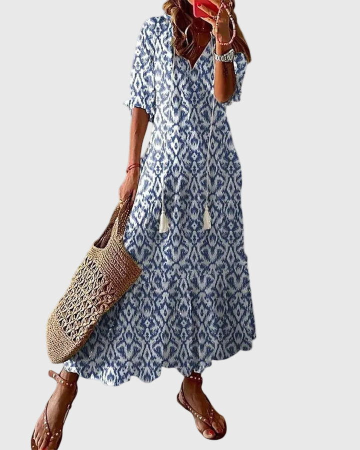 Emily & Isabella Brooks | Boho Vintage Summer Maxi Dress