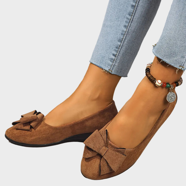 Emily & Isabella Brooks | Breathable Non-Slip Loafers in Bow Tie Design