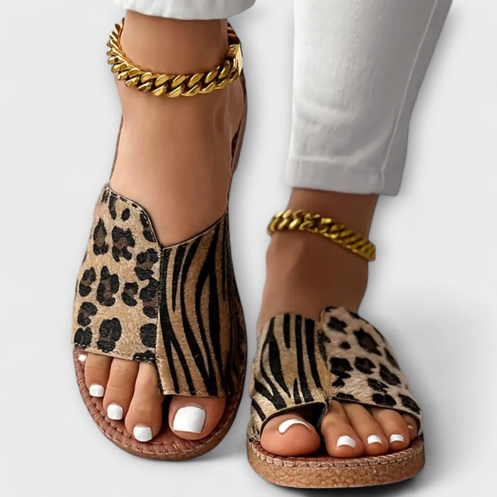 Emily & Isabella Brooks | Flip Flops, Leopard Pattern, Dual Color