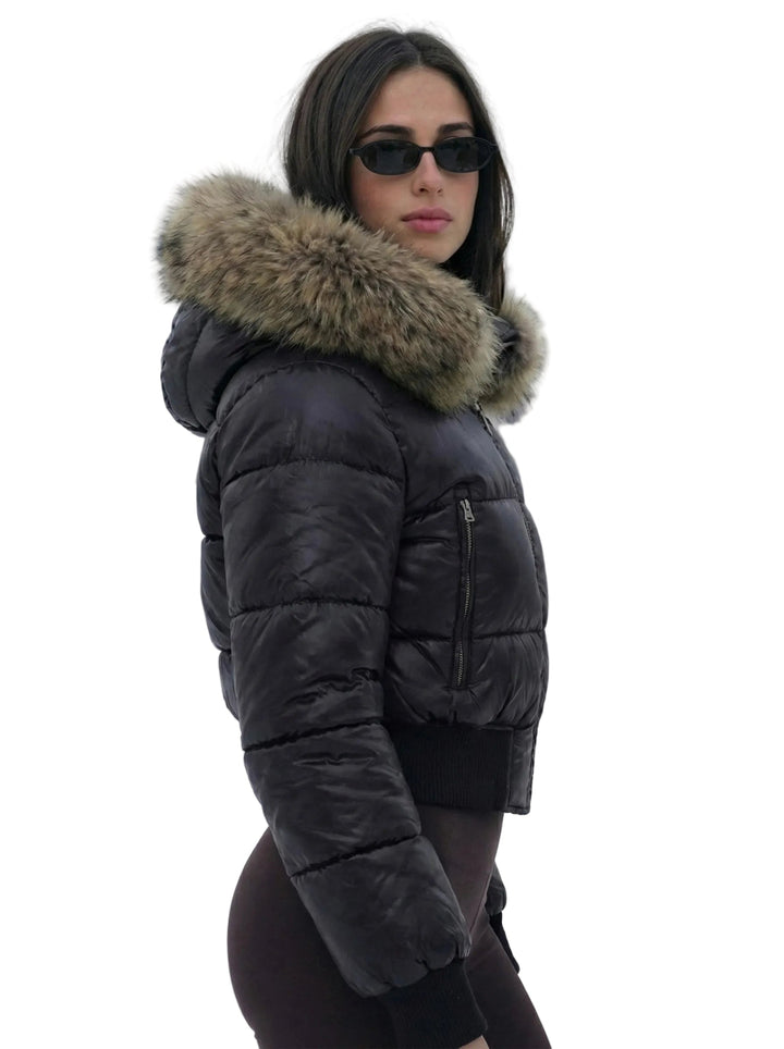 Emily & Isabella Brooks | Faux Fur Hooded Puffer Jacket