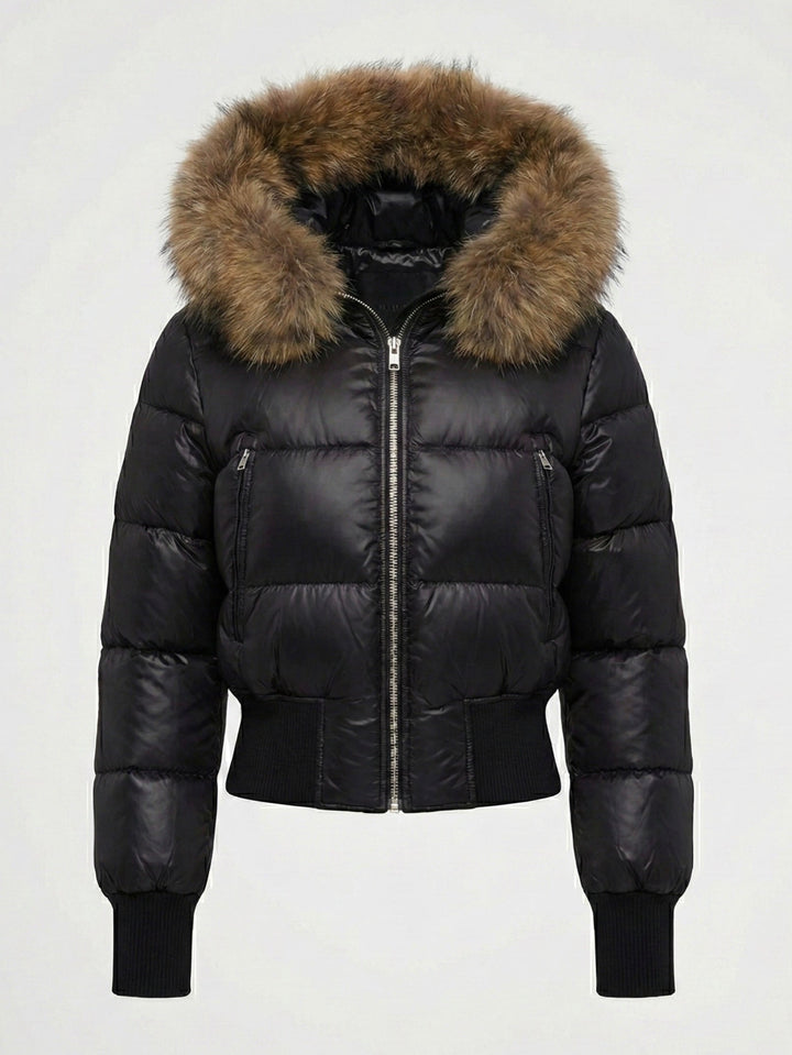 Emily & Isabella Brooks | Faux Fur Hooded Puffer Jacket