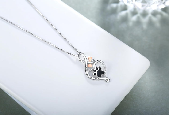 Emily & Isabella Brooks | Necklace with Heart, Bone & Infinity Pendant