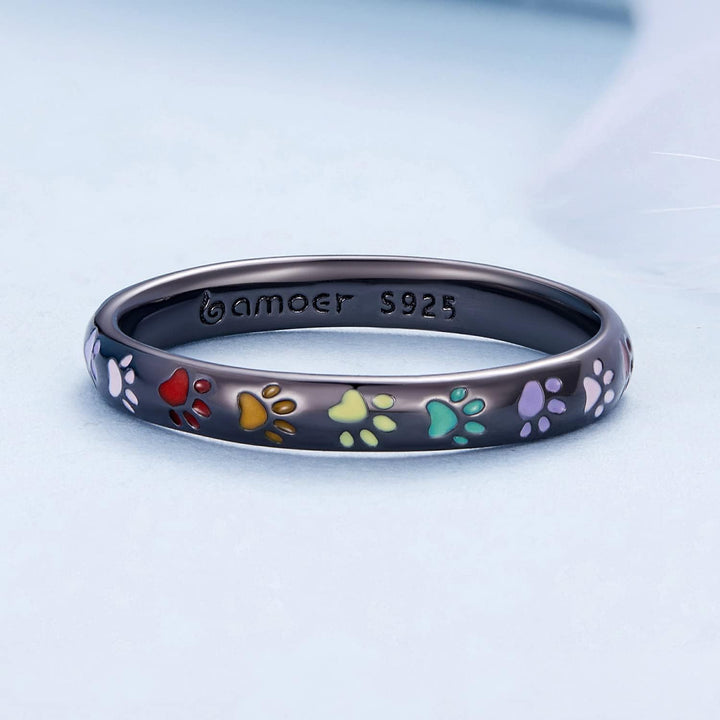 Emily & Isabella Brooks | Sterling Silver Ring with Paw Design