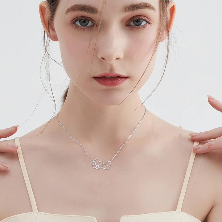 Emily & Isabella Brooks | Sterling Silver Necklace with Heart Crystal Pendant