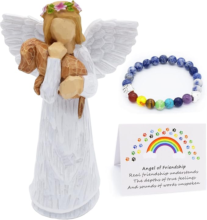 Emily & Isabella Brooks | Dog Memorial Gift Set with Figurine and Bracelet