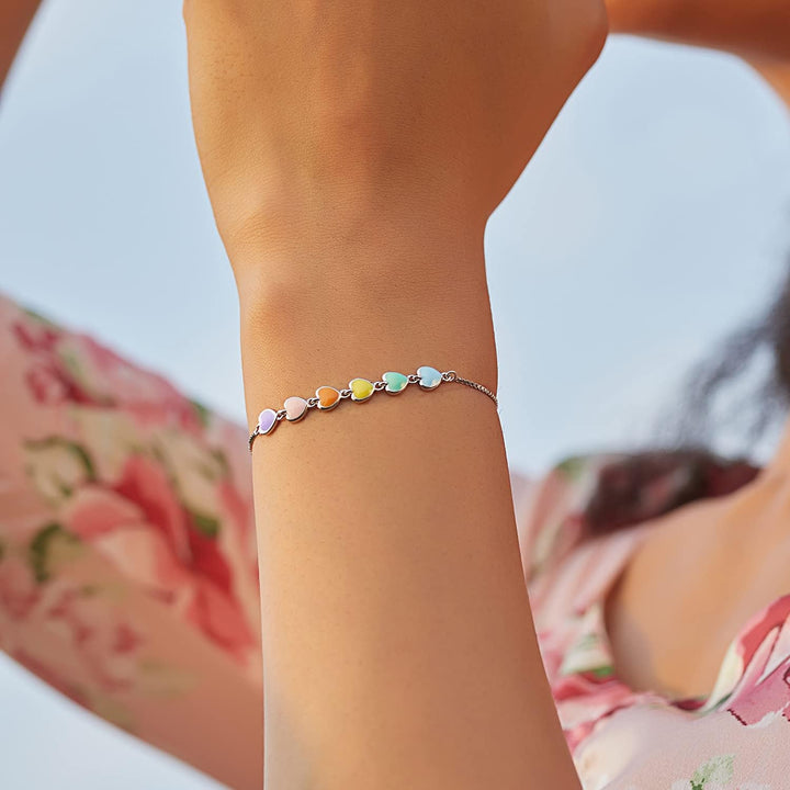 Emily & Isabella Brooks | Sterling Silver Paw Print Bracelet - Adjustable Fit