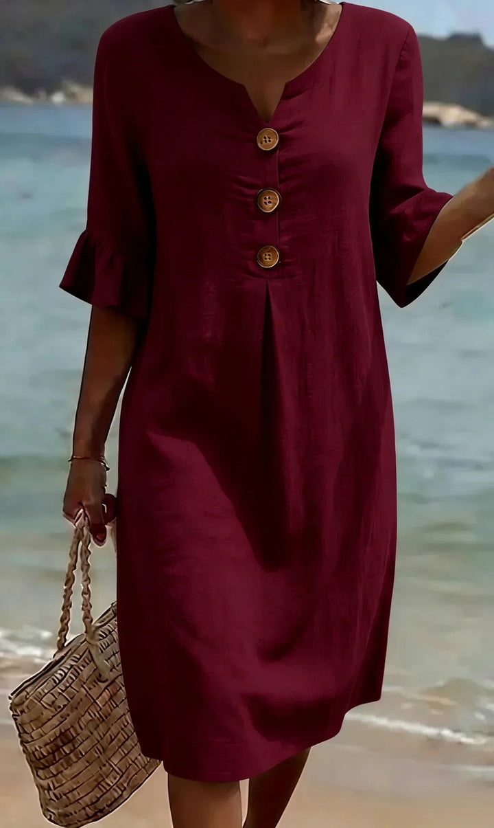 Emily & Isabella Brooks | Textured Long Sleeve Dress