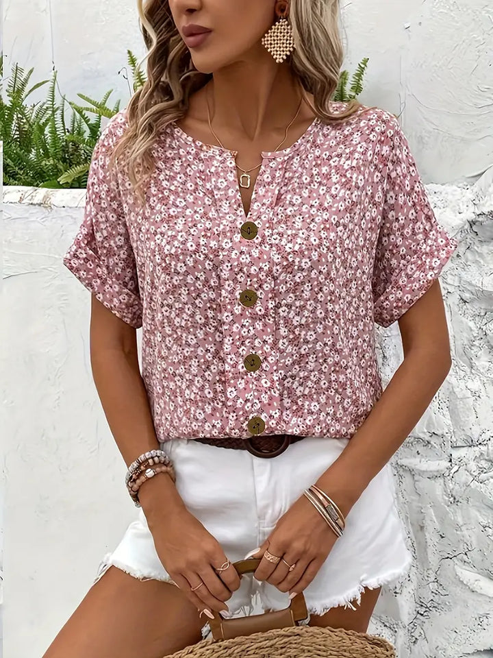 Emily & Isabella Brooks | Floral Print Blouse