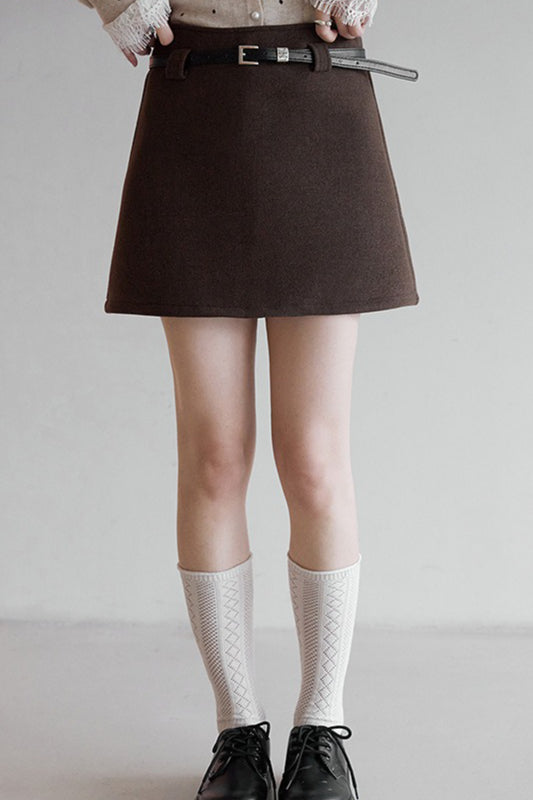 Emily & Isabella Brooks | Solid Tartan Textured Skirt