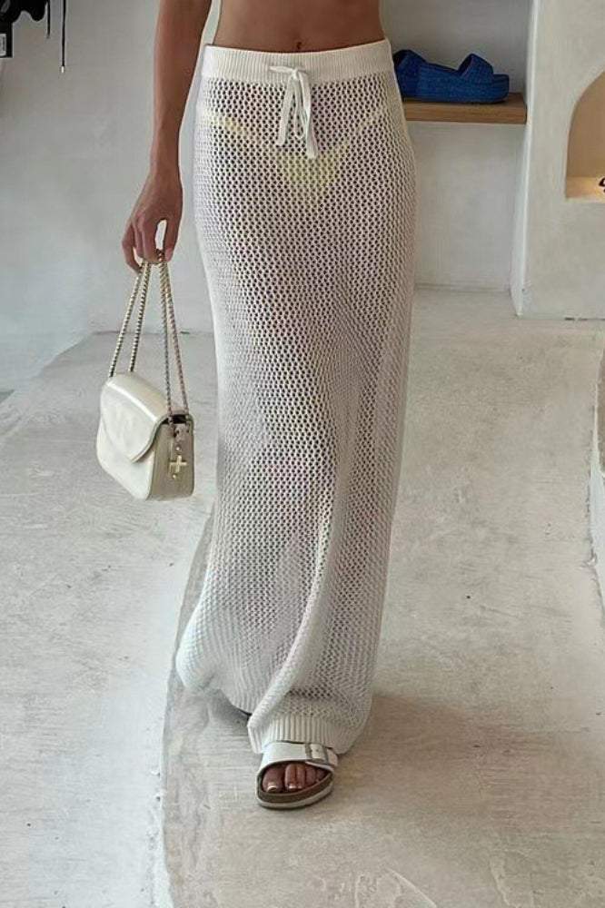 Emily & Isabella Brooks | Sheer Knit Beach Skirt