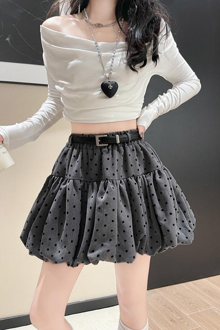 Emily & Isabella Brooks | Black Belted Tulle Mini Skirt