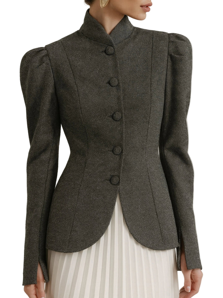 Emily & Isabella Brooks | Grey Herringbone Coat