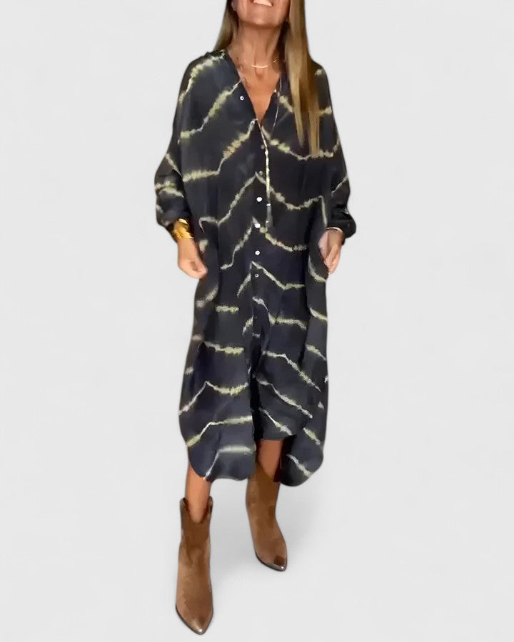 Emily & Isabella Brooks | Boho Striped Maxi Dress