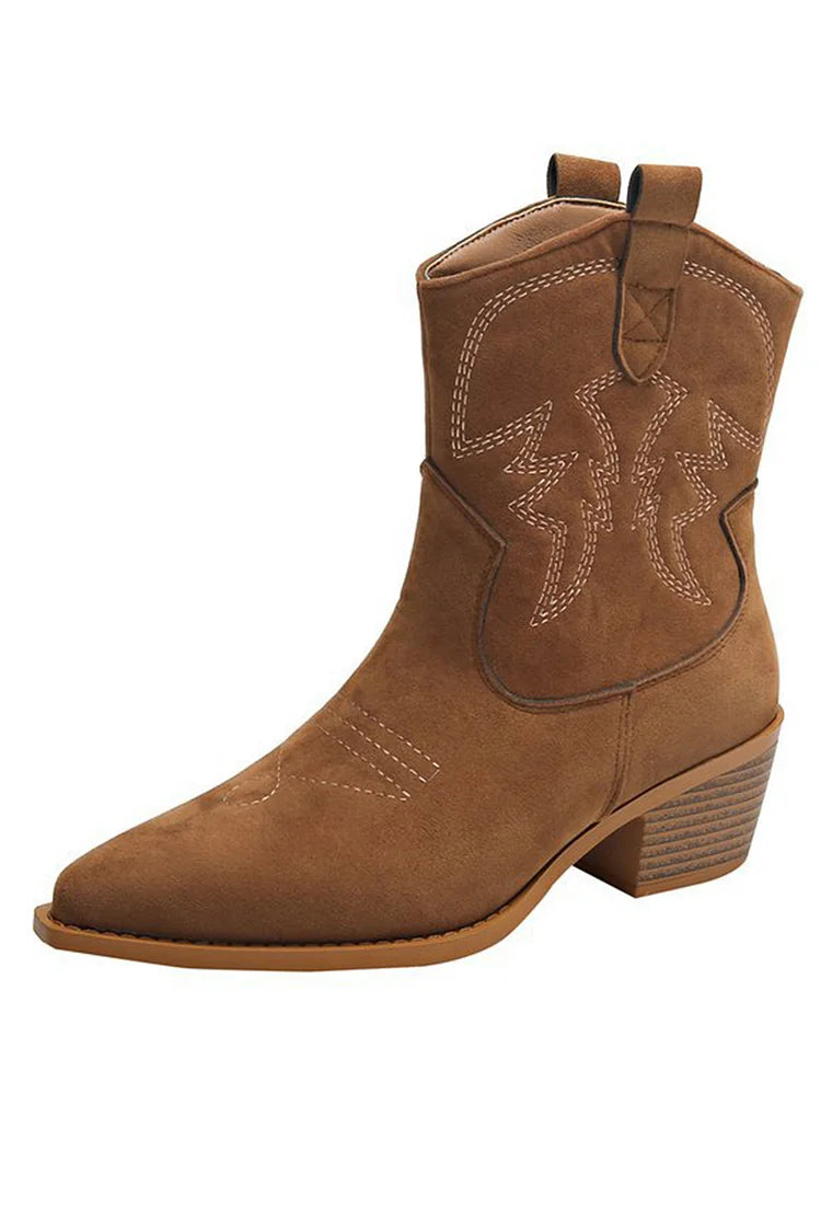 Emily & Isabella Brooks | Pointed Western Ankle Boot