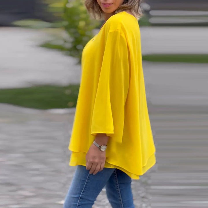 Emily & Isabella Brooks | Chiffon Zipper Blouse