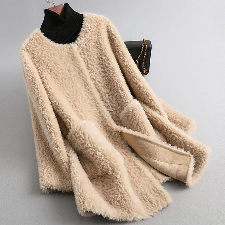 Emily & Isabella Brooks | Shearling coat with wool lining