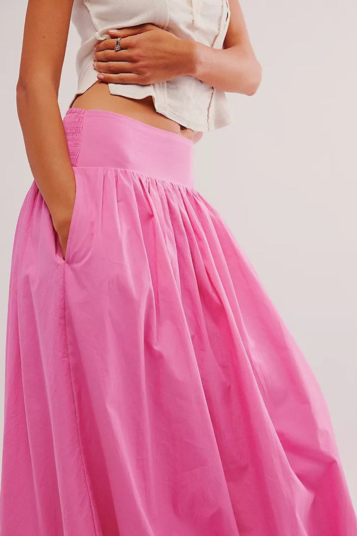 Emily & Isabella Brooks | Pocket Smocked Elastic Waist Lantern Skirt