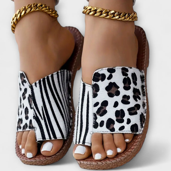 Emily & Isabella Brooks | Flip Flops, Leopard Pattern, Dual Color