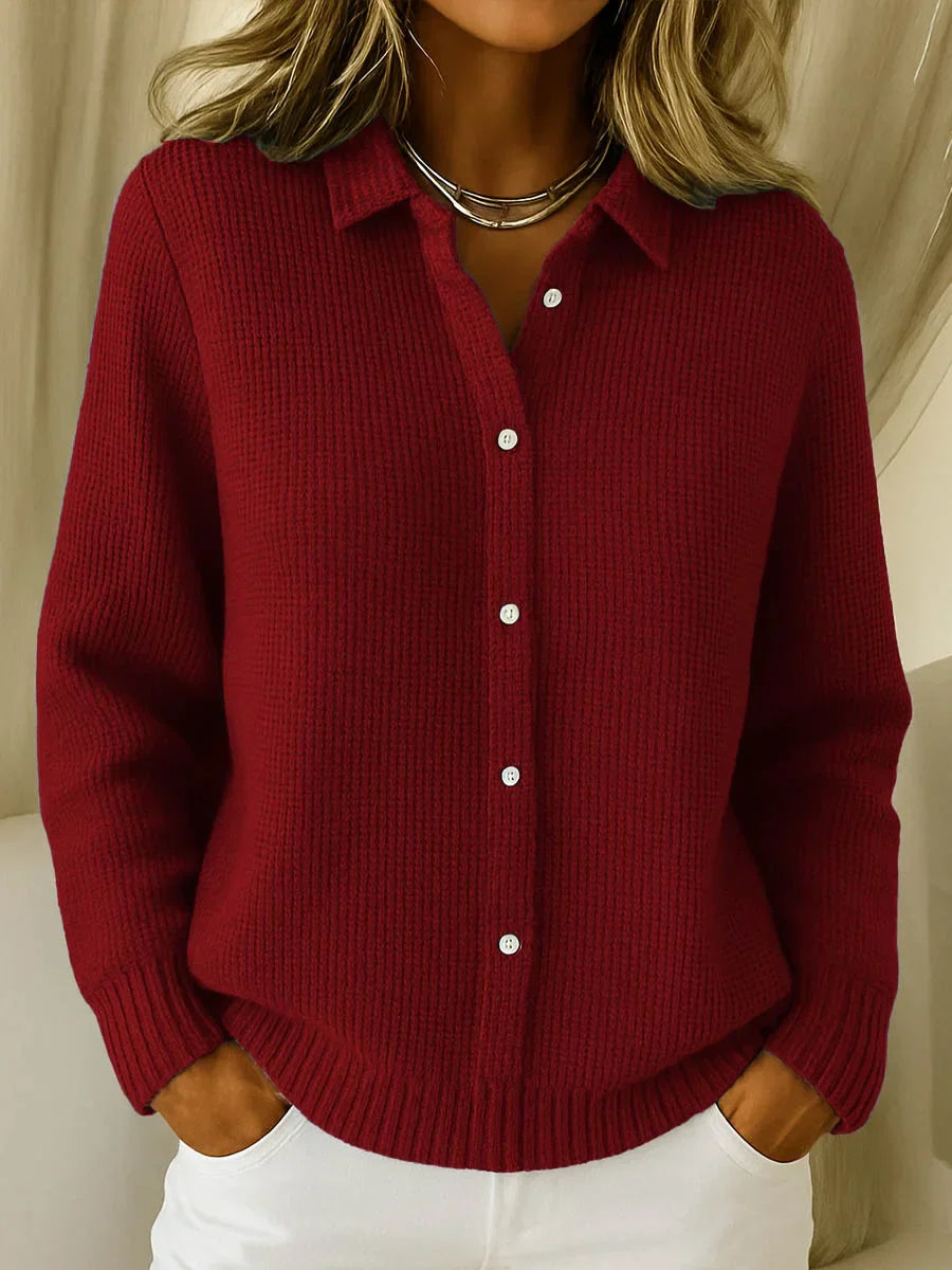 Emily & Isabella Brooks | Textured Knit Button Cardigan