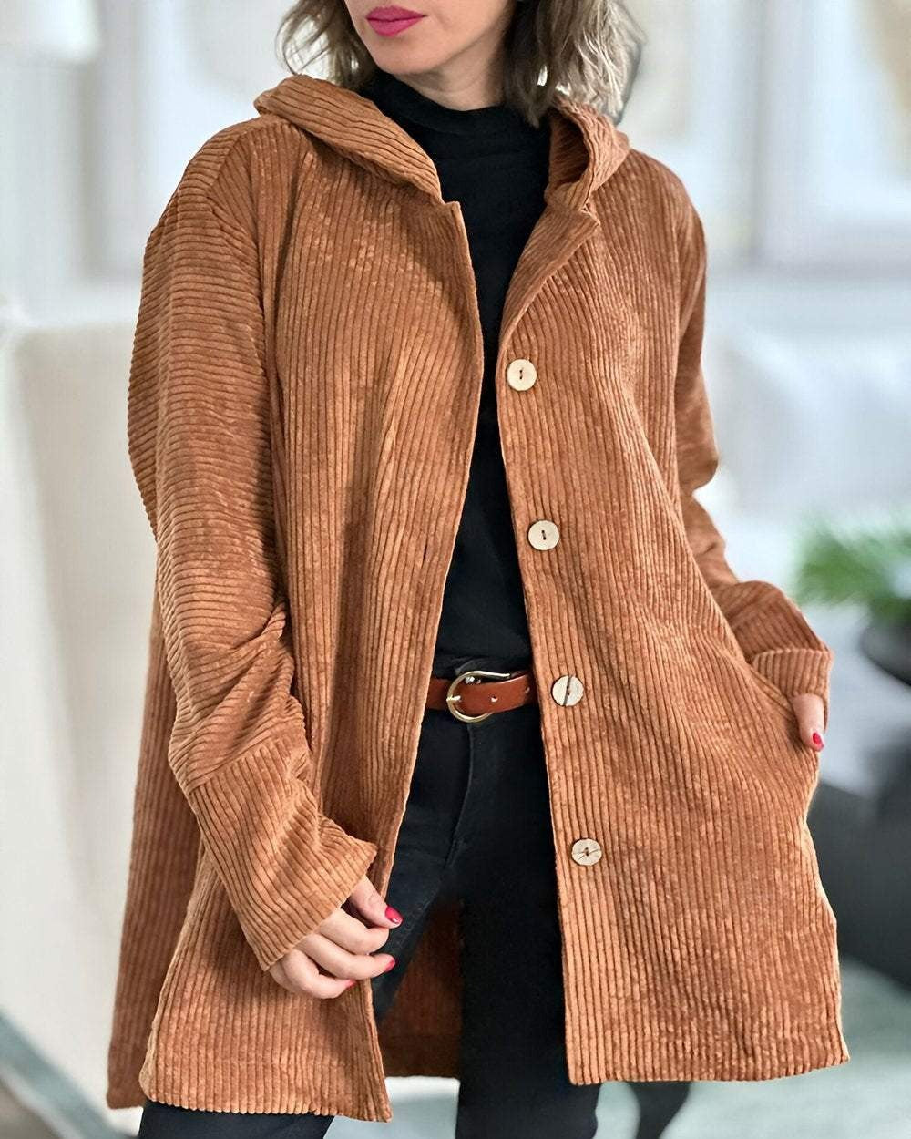 Emily & Isabella Brooks | Corduroy Jacket with Hood