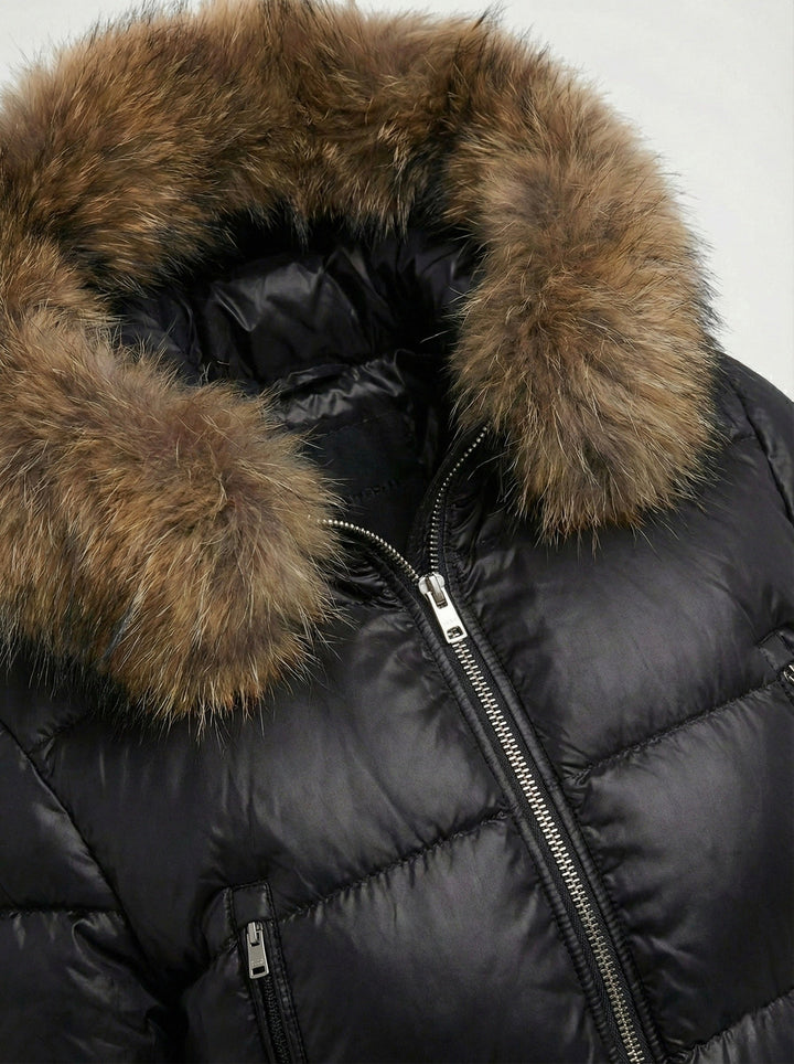 Emily & Isabella Brooks | Faux Fur Hooded Puffer Jacket